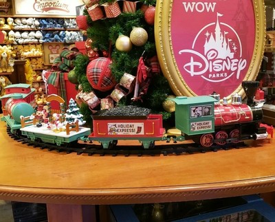mickey mouse christmas tree train set