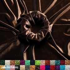 Chocolate Stretch Velvet Fabric By The Yard