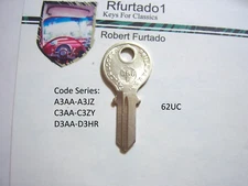 Key Blank for Vintage Citroen, Simca (see code series) 62UC