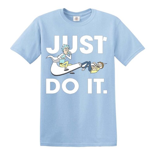 Rick and Morty Just Do It T-Shirt Spoof American Anime/Funny Mens Ladies Top - Photo 10 sur 11