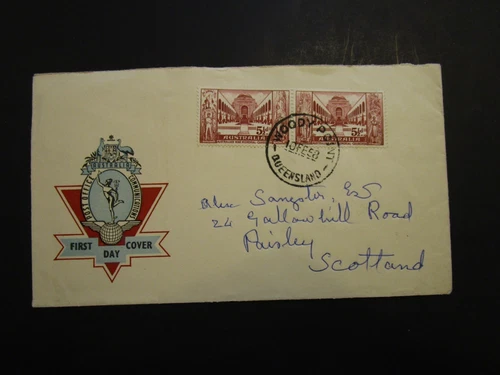 Australia 1958 War Memorial FDC / Light Creases - Z3734