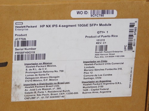 Nowy moduł HP Enterprise JC770A NX IPS 4-segmentowy 10GbE SFP + TippingPoint IPS - Zdjęcie 4 z 4