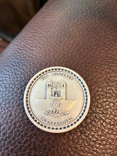 32.76 GRAMS SILVER ROUND COIN OLD MONTEREY 1770-1970 200 ANNIVERSARY-BICENTENNIA - Bild 2 von 5