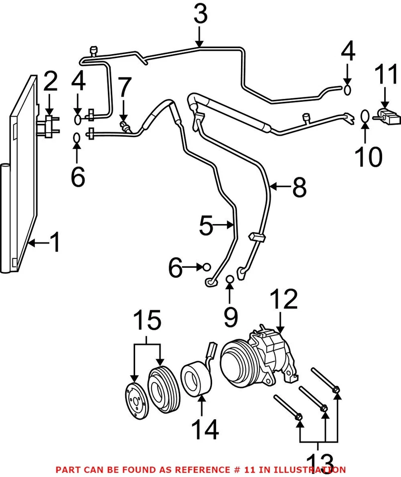 Kit de válvula de expansão AC Mopar original do fabricante para Dodge Ram 1500 2500 3500 2009-2012 - Imagem 2 de 2