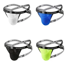 Men's Underwear Ice Silk Mesh Jockstraps Double Strings Panties Men's Thongs