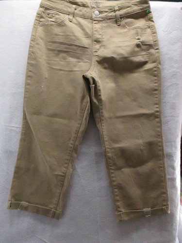 Tru Womens Beige Mid Rise Pants sz 12 