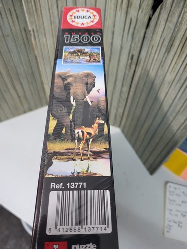 NEW EDUCA #13771 Adult Jigsaw Puzzle 1500 Pieces African watering hole 24x33 in - Picture 3 of 4