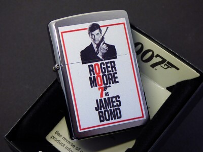 Zippo Lighter   James Bond 007 Roger Moore   60003907   Neu New   A291