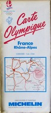 1992 CARTE MICHELIN JEUX OLYMPIQUES FRANCE RHONE ALPES ALBERTVILLES