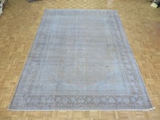 9'7 x 12'8 Hand Knotted Fine Overdyed Brown Vintage Oriental Rug G7195
