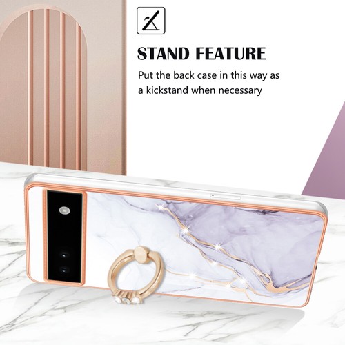 For Google Pixel 9 Pro XL 9A 8A 7A 6A Shockproof Ring Stand TPU Soft Phone Case - 第 15/28 張圖片