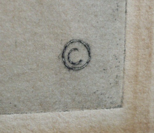 GEORGE T. PLOWMAN, LISTED ETCHING LANDSCAPE 1930 Boston MA. JORDAN MARSH PRINT - Picture 6 of 12