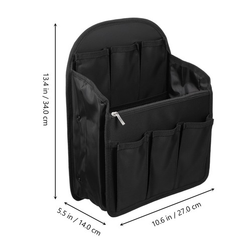 1pc Multi-slots Divided Backpack Interior Bag Backpack Organizer Insert Black - Picture 15 of 15
