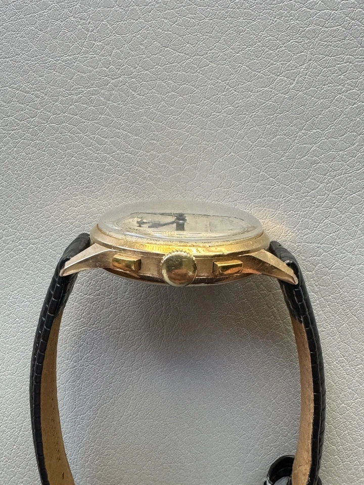 BREITLING PREMIER 787 VINTAGE 18k GOLD CASE 35.5mm. CHRONOGRAPH HAND WINDING. - Image 3 of 4