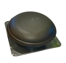 AIR VENT Power Attic Ventilator 1170 CFM Roof Mount w/Thermostat, Blk Steel Dome