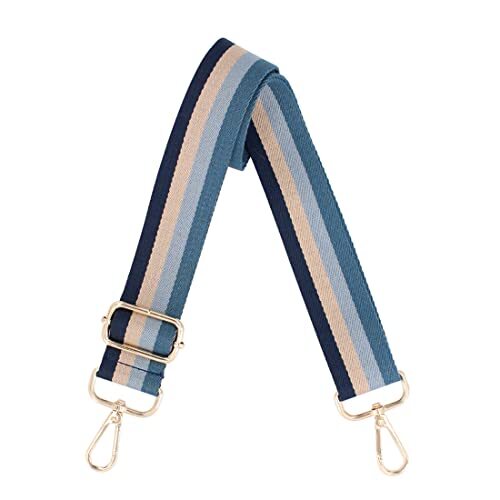 Adjustable Handbag Strap Wide Purse Strap Replacement Shoulder Blue Stripe