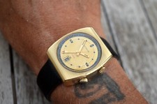 WITTNAUER LONGINES RARE MEN'S ALARM DATE OVERSIZED SVEGLIARINO VINTAGE WATCH UHR