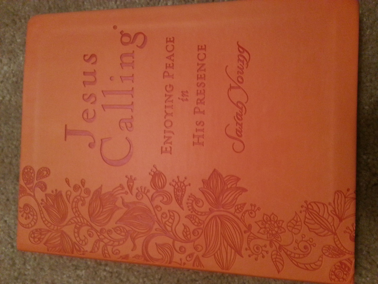 Jesus Calling (Deluxe) Large Print - Orange Leathersoft