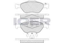Icer Bremsbelagsatz Vorne Ate-System für Ford Courier Fiesta IV Fusion 00-07