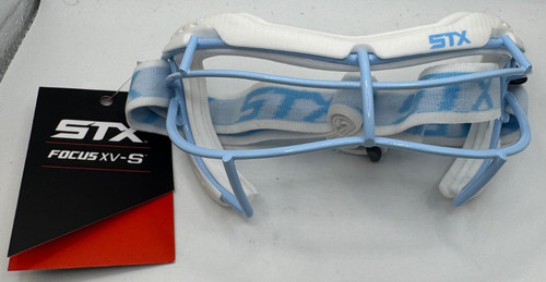 STX Focus XV-S Women’s Lacrosse Goggles White/Lt Blue NWT ASTM F3077-21