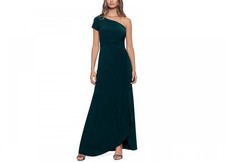 Betsy & Adam Women's Long Ball Gown Dress Asymmetric Solid Sleeveless  A2899