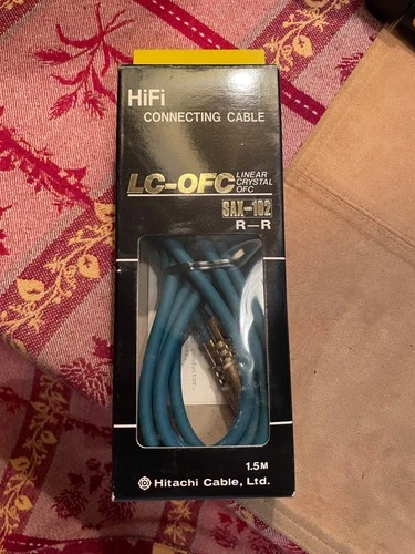 Hitachi LC-OFC Linear Crystal OFC SAX-102 R-R RCA HiFi Connecting Cables 1.5M