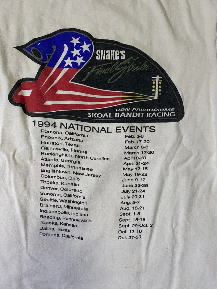 Camiseta De Colección NHRA Don Prudhomme Final Strike 1994 Foto 4 de 4