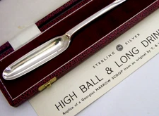 CASED ENGLISH STERLING SILVER HIGH BALL COCKTAIL MIXER MAKER 1978 BARWARE