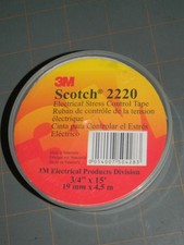 3M SCOTCH 2220 Electrical Stress Control TAPE 3/4" x 15' FREE SHIP