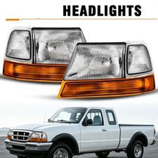 6pc For 1998-2000 Ford Ranger Headlights Wcorner Lights Amber Signal Leftright 6pc For 1998-2000 Ford Ranger Headlights Wcorner Lights Amber Signal Leftright