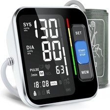 Home Blood Pressure Monitor Large Display 2-User Memory with Carrying Case