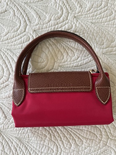 Longchamp Le Pliage kleine Henkeltasche in Garance rot Canvas - gebraucht, in einwandfreiem Zustand - Bild 17 von 17