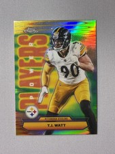 2025 Topps Chrome T.J. Watt Power Players Refractor #PP-39 Steelers 🔥  