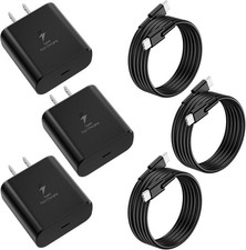 45W USB-C Super Fast Charger Adapter - 3-Pack for Samsung Galaxy S24/S25