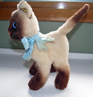 VINTAGE 1970-79 STEIFF COSY SIAMY CAT KITTEN 22 cm  EAN 5110/22 MADE IN GERMANY