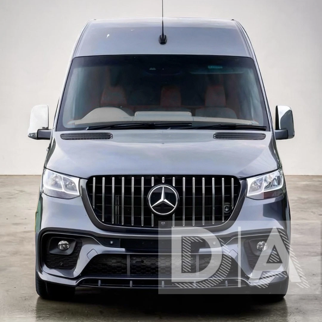 Mercedes-Benz Sprinter W907 W910 Chrome GT Slats Front Grille — view 2