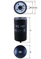 Mahle Kc 102 Kraftstofffilter FüR Askam,Ayats,Bredamenarinibus,Erf,Fendt,Man,Maz