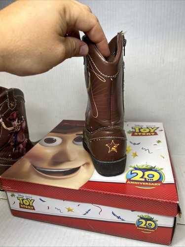 Disney Toy Story Woody Giddyup Bullseye Light Up Brown Kids Boots Size 11 - Picture 12 of 19