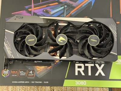 Gigabyte AORUS Xtreme RTX 3080 10GB LCD Edge View Display GPU Original Box Mint