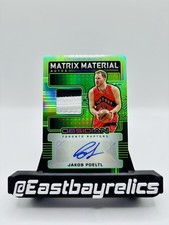 2024-25 Panini Obsidian - Jakob Poeltl Matrix Material Autos /24 JADE ETCH* Rare