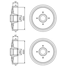 Tambour de frein Peugeot 208