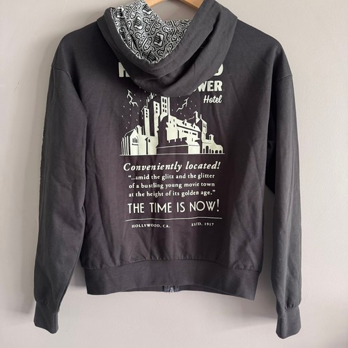Disney Hollywood Tower of Terror Hotel Zip-Up Hoodie HTH Size Small