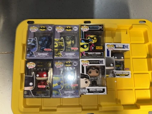 FUNKO POP! DC HEROES - BATMAN FIGURES (Lot Of 7Figures) Bruce Harley Quinn