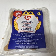 1999 McDonald's TY Teenie Beanie Baby #4 Spunky The c*cker Spaniel Factory Seal