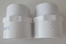 2X  Lasco 1-1/2" Slip Sch40 Male Adapter #436015