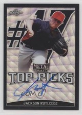 2019 Leaf Metal Draft Top Picks Black Wave 5/7 Jackson Rutledge Auto 05u3