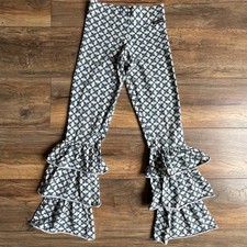 Matilda Jane Girls Size 14 Windmill Navy Leggings Tiered Ruffle Belle Bottoms