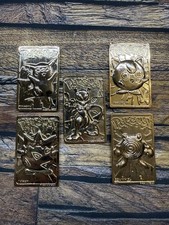 Pok mon 1999 23K Gold-Plated Cards from Burger King Kids Meals - Lot Of 5 Cards