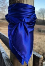 Wild Rag Western Cowgirl Cowboy 36x36 Royal Blue Scarves Buckaroo Rancher