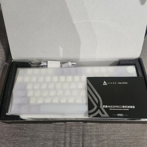 Ajazz x Nacodex AK820 Pro 75% Mechanical Keyboard Screen Purple/White NO DONGLE - 第 2/12 張圖片